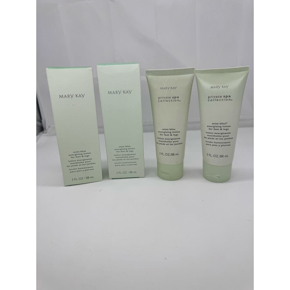 Lot of 4 - Mary Kay Mint Bliss energizing lotion for feet & legs 3oz